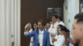 Guayaquil, jueves 14 de mayo del 2026En el auditorio de la Prefectura del Guayas, Marcela Aguiñaga presentó su rendición de cuentas de su período al frente de la Prefectura Fotos: César Muñoz/API
