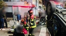 Siniestro de tránsito registrado en las calles Diego Méndez y Ulloa, norte de Quito.