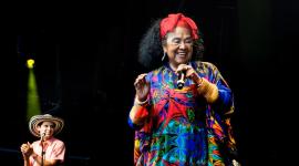 La cantante Totó la Momposina en julio del 2015. (Getty)