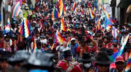 Manifestantes exigen la salida del primer mandatario de Bolivia.