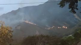 Un incendio forestal de grandes proporciones afectó la parroquia Quinara.