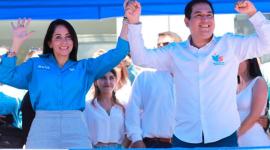 Luisa González y Andrés Arauz fueron binomio presidencial en las elecciones presidenciales de 2023