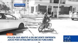 Policía que evitó un asalto a mano armada en Quito es investigado por la Fiscalía bajo el cargo de presunta extralimitación de funciones. Un reportaje de Mishell Villacís