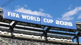 El estadio New York New Jersey (anteriormente llamado MetLife Stadium) en una toma desde el interior antes de la Copa Mundial de la FIFA 2026, en East Rutherford, Nueva Jersey, el 7 de mayo de 2026.