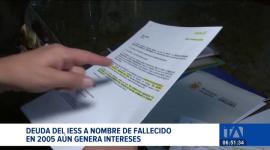 Familiares de persona fallecida denuncian que el IESS sigue generando intereses de una deuda. Analistas señalan fallas en el cruce de datos.  Un reportaje de Brigette Mancheno