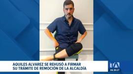 Aquiles Álvarez, quien cumple 111 días recluido, rechazó firmar el documento de remoción del cargo de alcalde de Guayaquil, según información del Snai. Un reportaje de Jazmín Solís