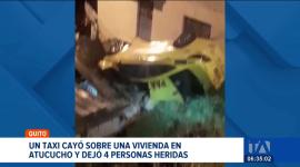 El accidente se originó cuando el taxi pierde pista ya que su conductor se encontraba en estado etílico. Dejó un saldo de cuatro personas heridas. Un reportaje de Brigette Mancheno