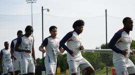 Un entrenamiento de Ecuador como parte de la preparación para el Mundial