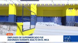 Un robo con resultado de muerte conmocionó a los moradores del sector de El Inca, norte de Quito. Un empleado del local  fue victimado a balazos. Un reportaje de Gustavo Jaramillo