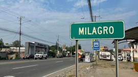 Imagen de uno de los ingresos a Milagro, provincia del Guayas.