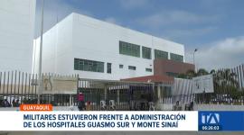 Concluyó la etapa de administración militar de hospitales Guasmo Sur y Monte Sinaí. La salida coincide con las denuncias de amenazas contra el personal. Un reportaje de Catalina García
