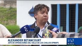 La Epmaps finalizó los trabajos en la red de transmisión. El servicio para Guangopolo, Alangasí y Conocoto se irá restableciendo de manera progresiva. Un reportaje de Nathalie Jiménez