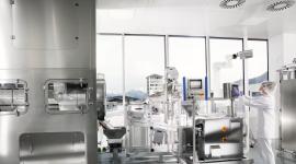 Interior de la fábrica de antibióticos Sandoz en Kundl