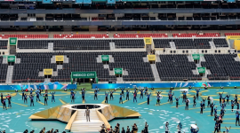 Shakira estuvo ensayando hoy en el legendario Estadio Azteca