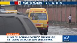 Las lluvias registradas en La Aurora, Daule, enciende las críticas ciudadanas sobre las falencias del sistema de drenaje pluvial. Un reportaje de Ever Moreria