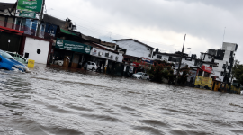Lluvias anegan Atuntaqui y afectan el tránsito en la E35