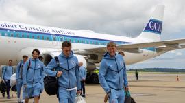 La selección de Inglaterra arribó a Kansas City, Estados Unidos, este sábado 13 de junio de 2026.