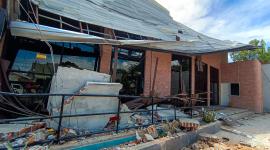 Un terremoto registrado en Palu, Indonesia, provocó daños en infraestructuras.