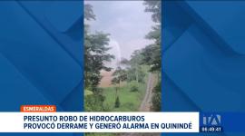 Una presunta perforación clandestina para el robo de combustible causó una rotura en la línea de transporte, provocando un derrame en Quinindé. Un reportaje de Gregory Rosero