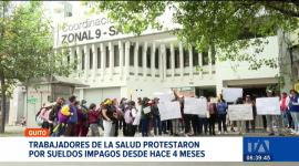 Personal de la Red Pública de Salud se movilizaron pacíficamente ante el Ministerio del ramo para denunciar la falta de pago de sueldos. Un reportaje de Juan Miguel Rodríguez