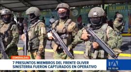 Los allanamientos en Esmeraldas dejaron el decomiso de armas, el desmantelamiento de dos campamentos y la destrucción de una máquina de minería.