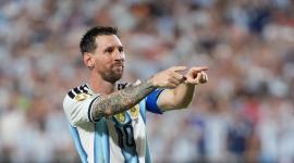 El festejo de Messi en uno de los goles