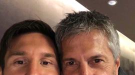 Lionel Messi junto a su padre Jorge Messi.