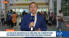En Guayaquil cayó una red de corrupción que facilitaba documentación falsa para la salida de pasajeros. Además, el ministro Reimberg declaró sobre casos recientes de inseguridad. Un reportaje de Ever Moreira