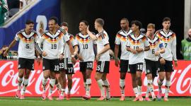 Selección de Alemania festeja la victoria ante Curazao en el debut del Mundial 2026.