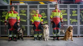 Lucky, Argo y Anubis dedicaron años al rescate de personas. Llegó la hora de jubilarse.