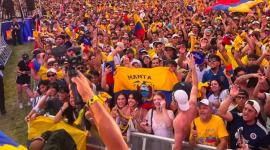 La hinchada ecuatoriana tiñe de amarillo el banderazo en Kansas
