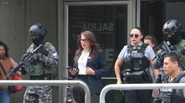 Ministra de Gobierno, Nataly Morillo, acudió a la Fiscalía General para denunciar a Rafael Correa y otros por supuesta red de espionaje.