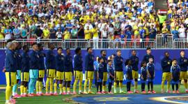 La selección de Ecuador durante la entonación del Himno Nacional en el Mundial 2026.