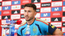 Aymeric Laporte, jugador de España, previo al partido ante Uruguay por el Mundial 2026.