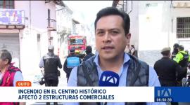 Un incendio estructural en el centro de Quito afectaron a dos inmuebles. Las autoridades verificaron que ninguno de los locales poseía permisos de funcionamiento. Un reportaje de Juan Miguel Rodríguez