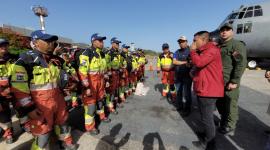 La delegación de Ecuador llegó a Venezuela para apoyar en las tareas de rescate.