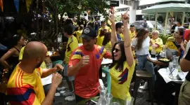 Colombianos en Miami hicieron fiesta antes del partido contra Portugal