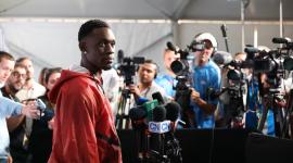 Folarin Balogun habla a los medios este lunes en California.KIYOSHI MIO (Reuters)