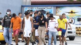 Miembros del GDO Chone Killers son detenidos en un operativo en Guayaquil.