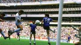 La Selección de Inglaterra en el Estadio Azteca en el Mundial de 1986.