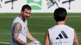 Lionel Messi durante el entrenamiento con la Selección de Argentina, en el Mundial 2026.