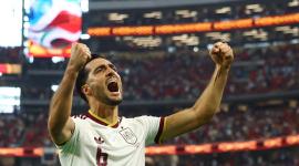 Mikel Merino celebra el gol a Portugal en los octavos de final del Mundial 2026.