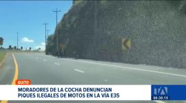 Habitantes del sur oriente de Quito denuncian que la vía E35 es utilizada como pista de carreras ilegales por decenas de motociclistas. Un reportaje de Juan Miguel Rodríguez
