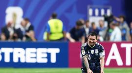 Estadio de Atlanta, Atlanta, Georgia, EE. UU. - 15 de julio de 2026. Lionel Messi, de Argentina, celebra tras el partido
