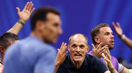 Thomas Tuchel, DT de Inglaterra,durante la semifinal del Mundial 2026.