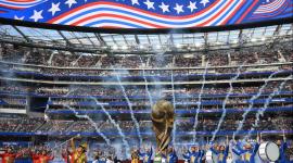 Actuación de varios artistas durante uno de los partidos del Mundial 2026.