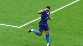 Kylian Mbappe celebra su gol a Inglaterra en el partido por el tercer lugar del Munndial 2026.