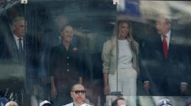 El presidente de Estados Unidos y de México junto en la final del Mundial.