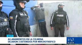 Operativos en el sur de Quito permitieron desarticular un punto de acopio y expendio de sustancias ilícitas. Tres personas fueron detenidas. Un reportaje de Gustavo Jaramillo