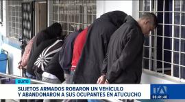 Nueve presuntos delincuentes fueron aprehendidos tras someter y maniatar a los ocupantes de un vehículo en el noroccidente de Quito. Un reportaje de Juan Miguel Rodríguez